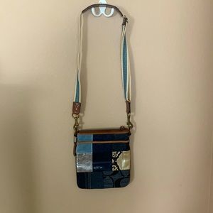 Coach small purse multicolored Blue